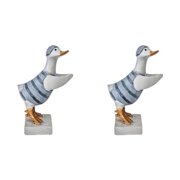2x LVD Duck Diving Resin Figurine Home/Lounge Ornament Sculpture Decor Set 16cm