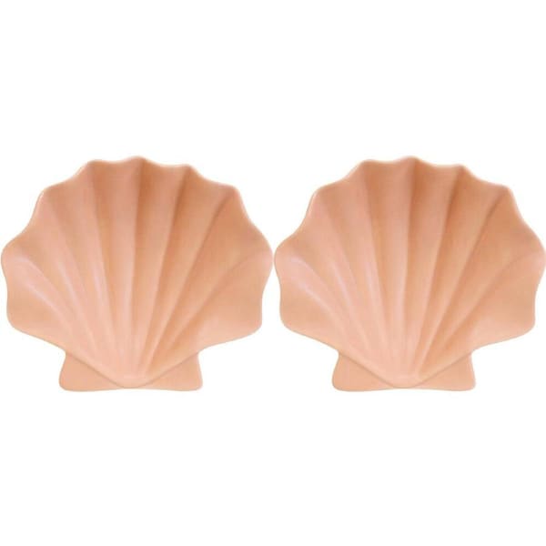 2x LVD Shell Plate Ceramic Trinket Dish Home/Lounge Tabletop Decor 17cm Tuscan