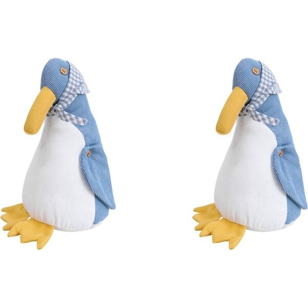 2x LVD Polyester Doorstop Auntie Penguin Door Stopper Home/Room Decor 16x22cm