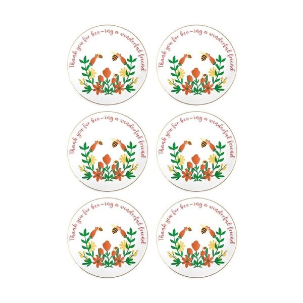 6x LVD Dish Ceramic Serving Plate Home/Office Decor Round 10cm Wonderful Mum
