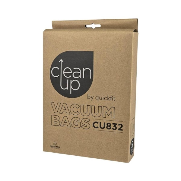 Clean Up CU832 Synthetic Universal Vacuum Cleaner Bags By Quickfit 32440540