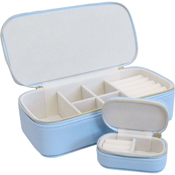 LVD Jewellery Travel Accessory Decorative Small Powder Storage Organiser Blue