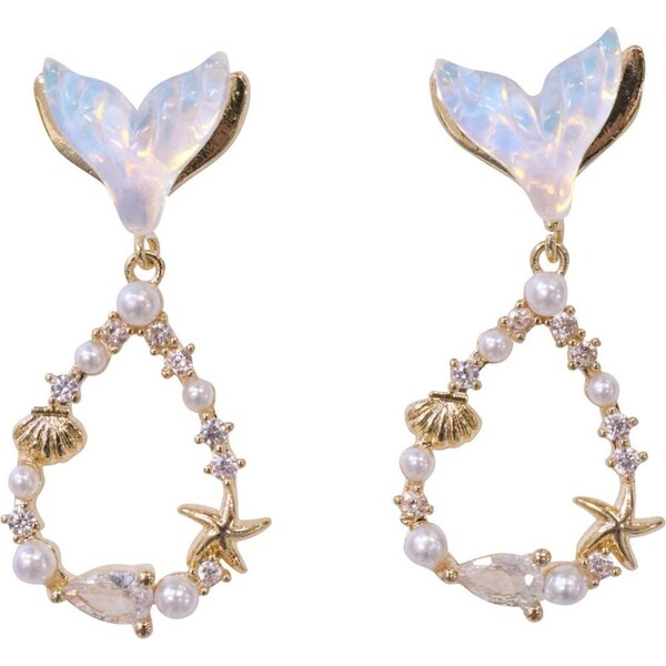 LVD Womens Beachside/Coastal Style Earrings Jewellery Accessory Pear Whale Drop