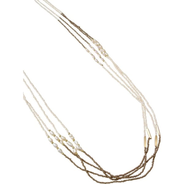 LVD Necklace w/ Stone Beads Home Jewellery Decoration Accessory 96cm Cadence