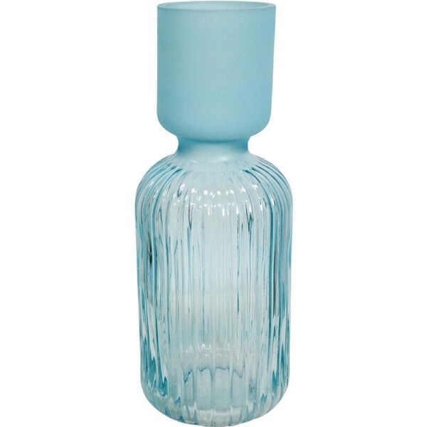 LVD Glass Flower Vase Soho Sea Salt Home/Office Tabletop Decor 14x22.5cm Blue