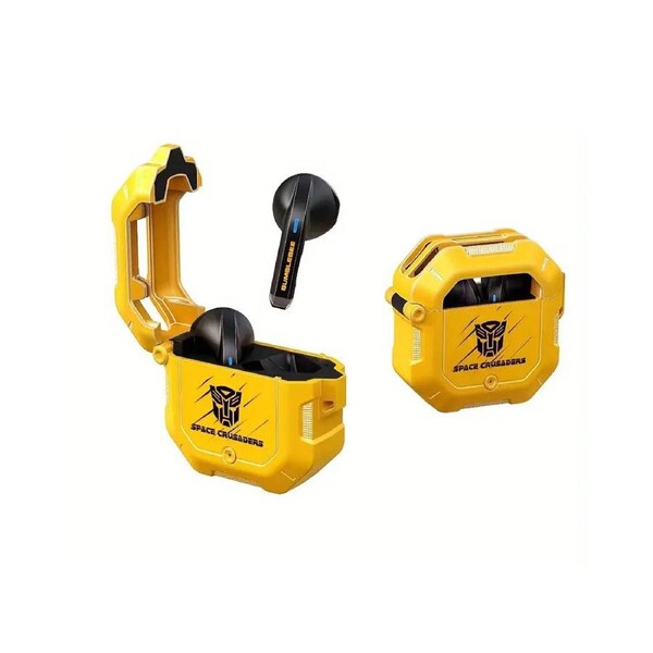 Transformer Noise Reducing Wireless Bluetooth Earphones With TWS And Long Battery Life - Yellow