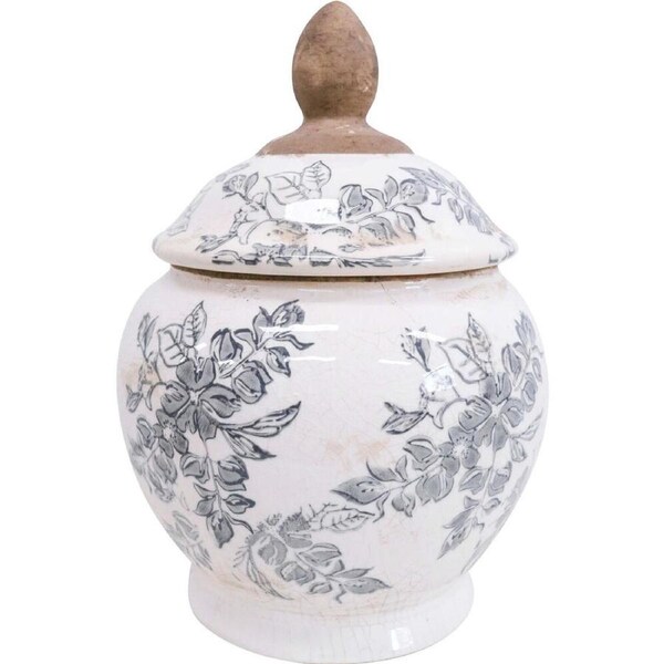 LVD Ceramic Ginger Jar Decorative Urn Vase Home/Garden Decor 26cm Florence
