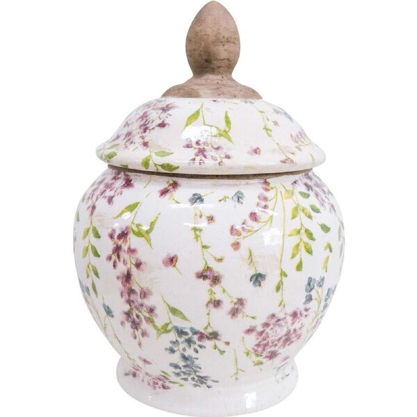 LVD Ceramic Ginger Jar Decorative Urn Tabletop Home Decor 26cm Petite Maison