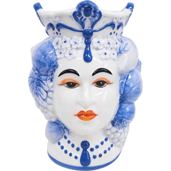 LVD Ceramic Queen Of Lemons Flower Vase Tabletop Ornament Home Decor Sicilian