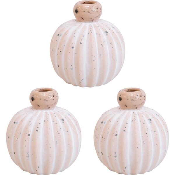 3x LVD Ceramic Bud Vase Flower Pot Home/Room Tabletop Decor 10cm B Mineral