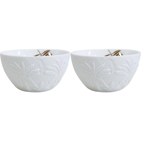 2x LVD Porcelain Bowl Home Tableware Serving/Decor 13cm Round White Bahamas