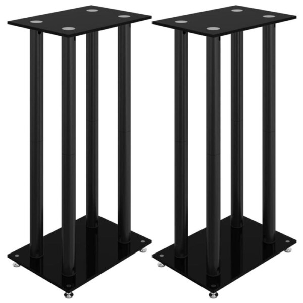 2 Pieces Speaker Stands Home Studio Sound System Aluminium Frame 35x25x75cm