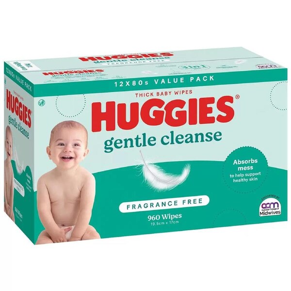 Huggies Fragrance Free Baby Wipes 24 x 80 Wipes (Total 1920 wipes).