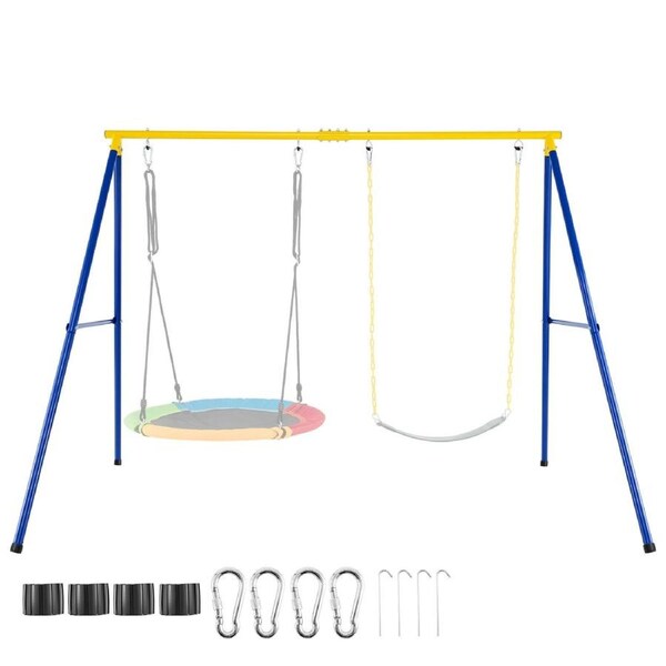 Babyjoy 300kg Saucer Tree Swing Set Extra-Large 2 Seat Outdoor Heavy-duty Garden Backyard Playset