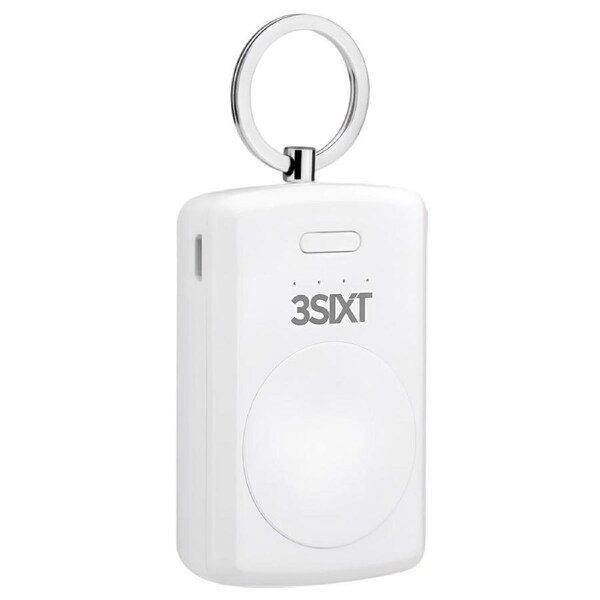 3sixT JetPak Apple Watch Power Bank Keyring 1000mAh - White
