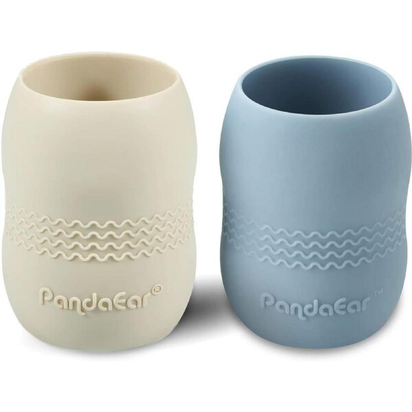 100% Tiny Silicone Drinking Training Cup for Baby and Toddler(2 Pack)
