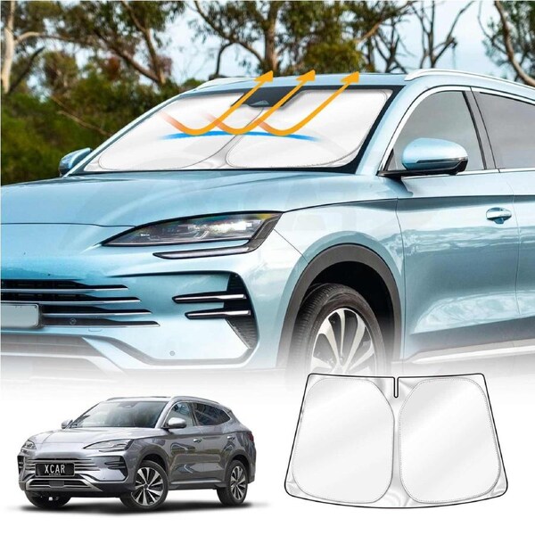 WindScreen Sun Shade for BYD SEALION 6 SEALION6 2024-2025 Blocks UV Rays Foldable Custom Wind Screen Sun Visor Protector