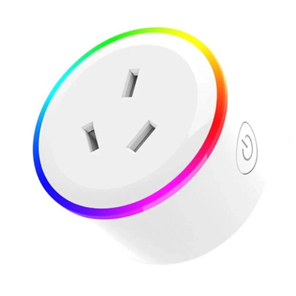 RGB Smart WiFi Power Socket – Voice Control, App Control, Compatible with Alexa, Google Home & Smart Life App