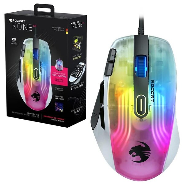Roccat Kone XP 3D Lighting 15 Button White Gaming Mouse