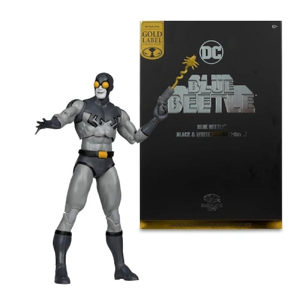 McFarlane Gold Label DC Multiverse Blue Beetle Black and White Accent Edition 7 inch Action Figure