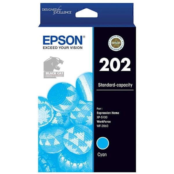 Epson 202 Cyan Ink Cartridge Toner C13T02N292 Genuine Original