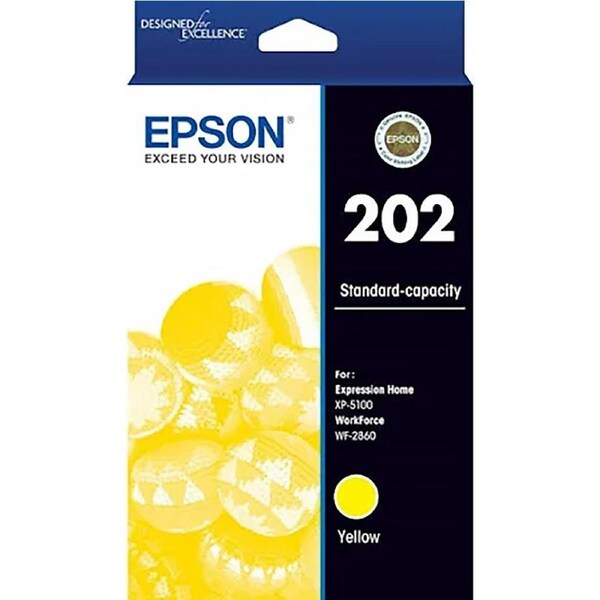 Epson 202 Yellow Ink Cartridge Toner C13T02N492 Genuine Original