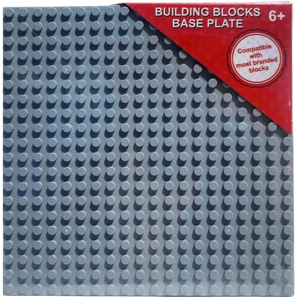 Baseplate - Xxsmall 20×20 Stud (16x16cm) Light Grey Generic Base Plate