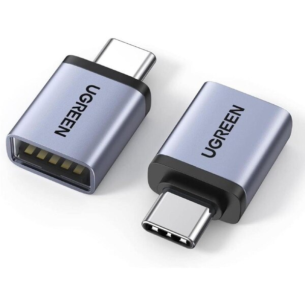 UGREEN USB C to USB Adapter 10Gbps, 2 Pack Type A Female to Type C Male Adaptor Aluminum OTG Cable Compatible with iPhone 16 15 Pro Max MacBook Air iPad Galaxy S24, Thunderbolt 4/3 Devices