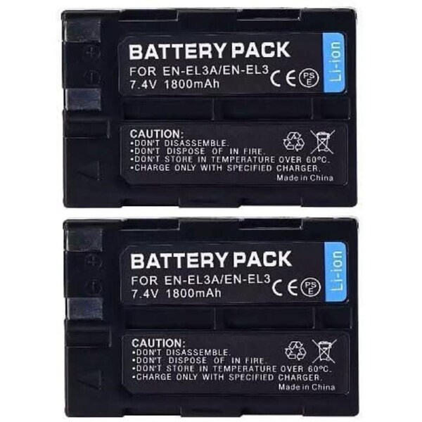 2 Pack EN-EL3e Battery Compatible with Nikon D700 D90 D50 D70s D300S