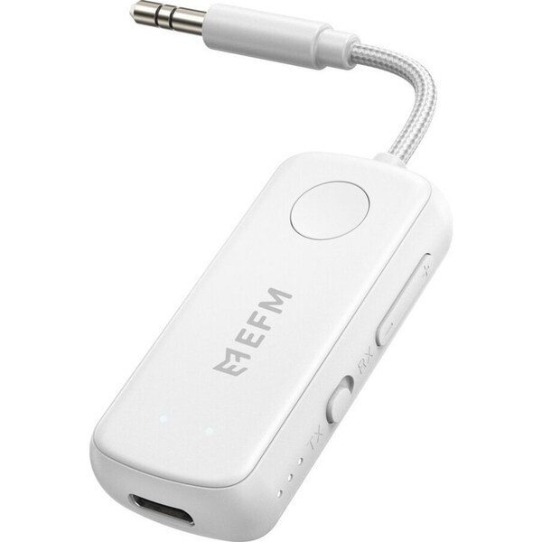 EFM Bluetooth Audio/Sound Adapter Mobile Phone Accessory AUX Cable White