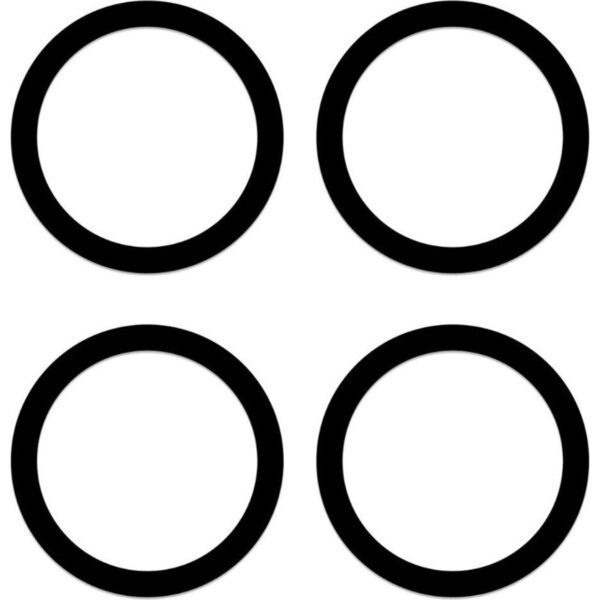 4pc EFM Halo Adhesive Ring Pair Accessory For MagSafe Compatibility Black