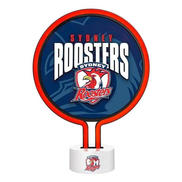 NRL Neon Light - Sydney Roosters - 30 x 21.5 x 8.5cm - Team Logo
