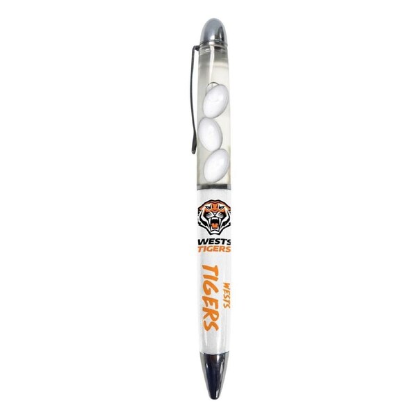 NRL Floating Pen - West Tigers - Twist Open - Black Ink