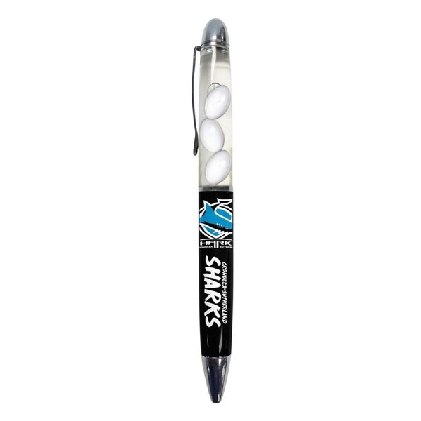 NRL Floating Pen - Cronulla Sharks - Twist Open - Black Ink