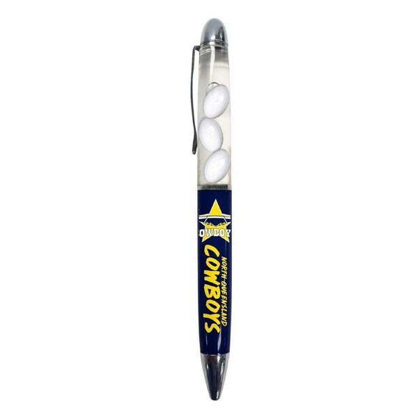 NRL Floating Pen - North Queensland Cowboys - Twist Open - Black Ink