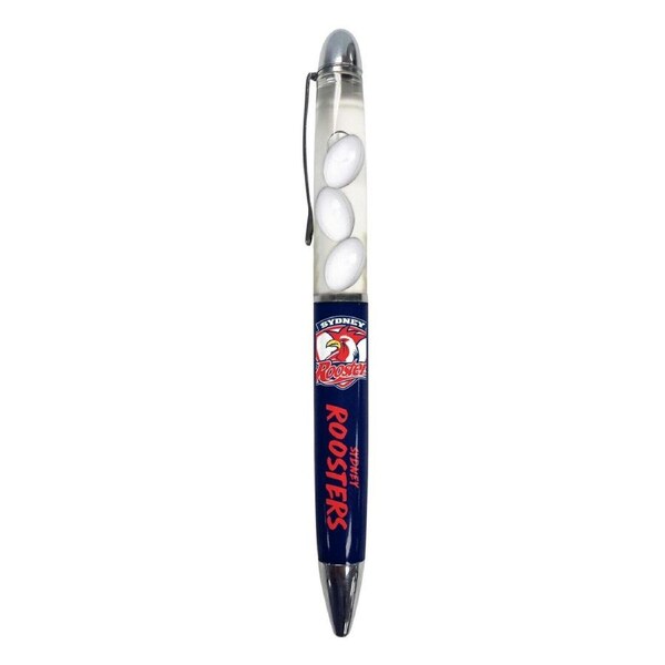 NRL Floating Pen - Sydney Roosters - Twist Open - Black Ink