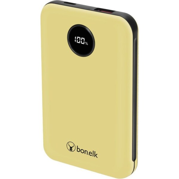 Bonelk 10000mAh Mini Power Bank PD20W/QC 22.5W Travel Portable Battery Yellow