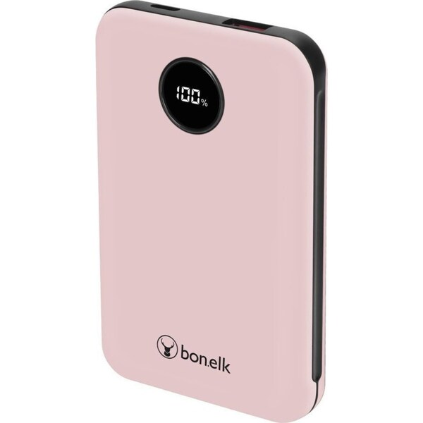 Bonelk 10000mAh Mini Power Bank PD20W/QC 22.5W Travel Portable Battery Pink