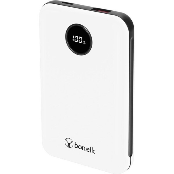 Bonelk 10000mAh Mini Power Bank PD20W/QC 22.5W Travel Portable Battery White