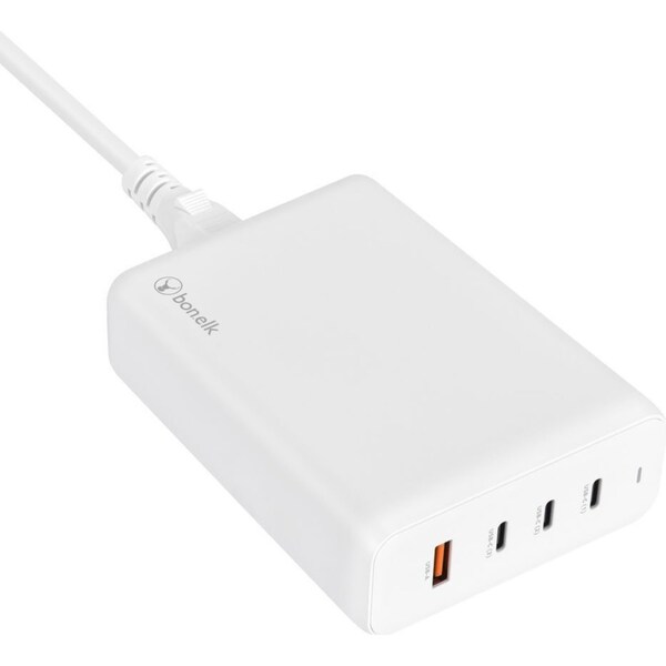 Bonelk 240W USB-C/USB-A Multi-Port Desktop Charger For Laptop/MacBook White