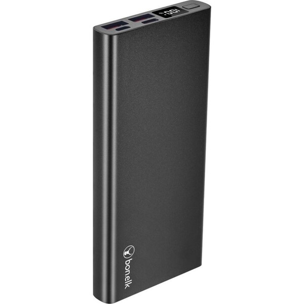 Bonelk Eco Series 10000mAh Slim Power Bank PD20W/QC 18W Portable Battery Black