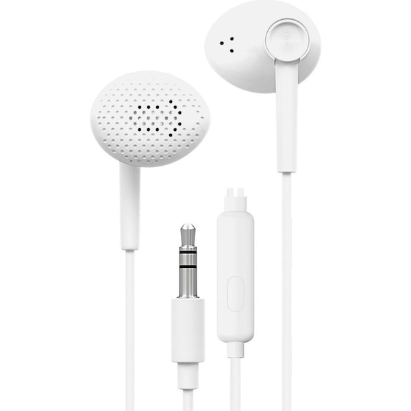 Liquid Ears Everyday 3.5mm Wired Bud Comfortable Earphones w/ Mic White