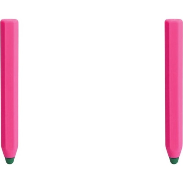 2x Techxtras Universal Enlarge Pencil Design Stylus for Tablets and Phones Pink