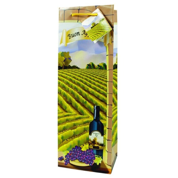 12pc Winex Buon Appetito Gift Wine Bottle Bag 210gsm Paper 12x36cm Storage