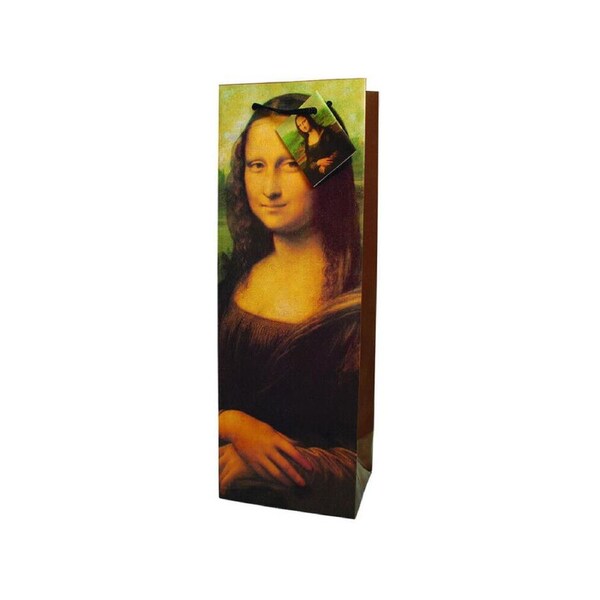 12pc Winex Mona Lisa Carry Gift Wine Bottle Bag 210gsm Paper 12x36cm Storage