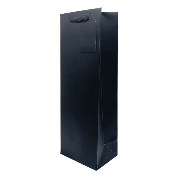 12pc Winex Wine Bottle Paper Bag Gift Wrapping Party Packaging Holder Black