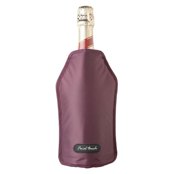 Final Touch Nylon Leak-proof Wine/Liquor Bottle Chiller/Cooling Sleeve Burgundy