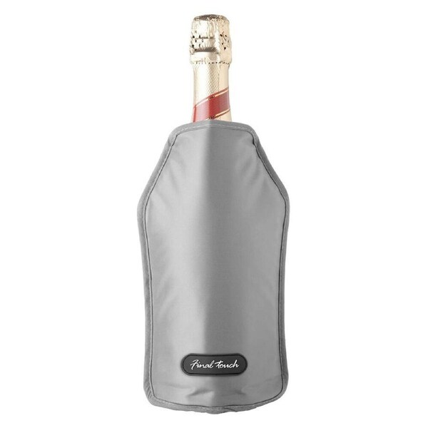 Final Touch Nylon Leak-proof Wine/Liquor Bottle Chiller/Cooling Sleeve Grey