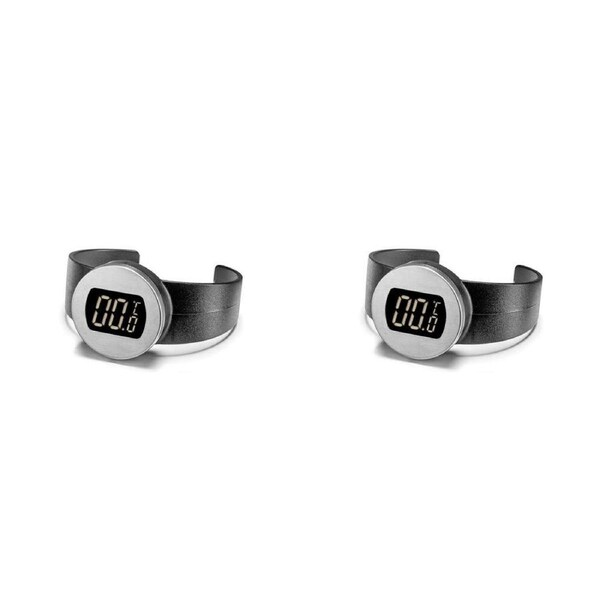 2x CellarDine Wine Bottle Bracelet Digital Thermometer Barware Accessory Black