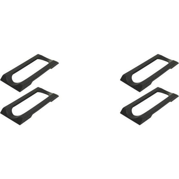 4pc StakRax Wall Mounted Wine Rack Modular Clip-on Top Plates Support Black